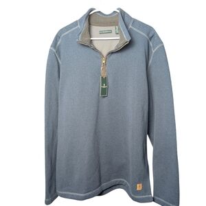 G.H. Bass & Co. Blue Quarter-Zip Sweater